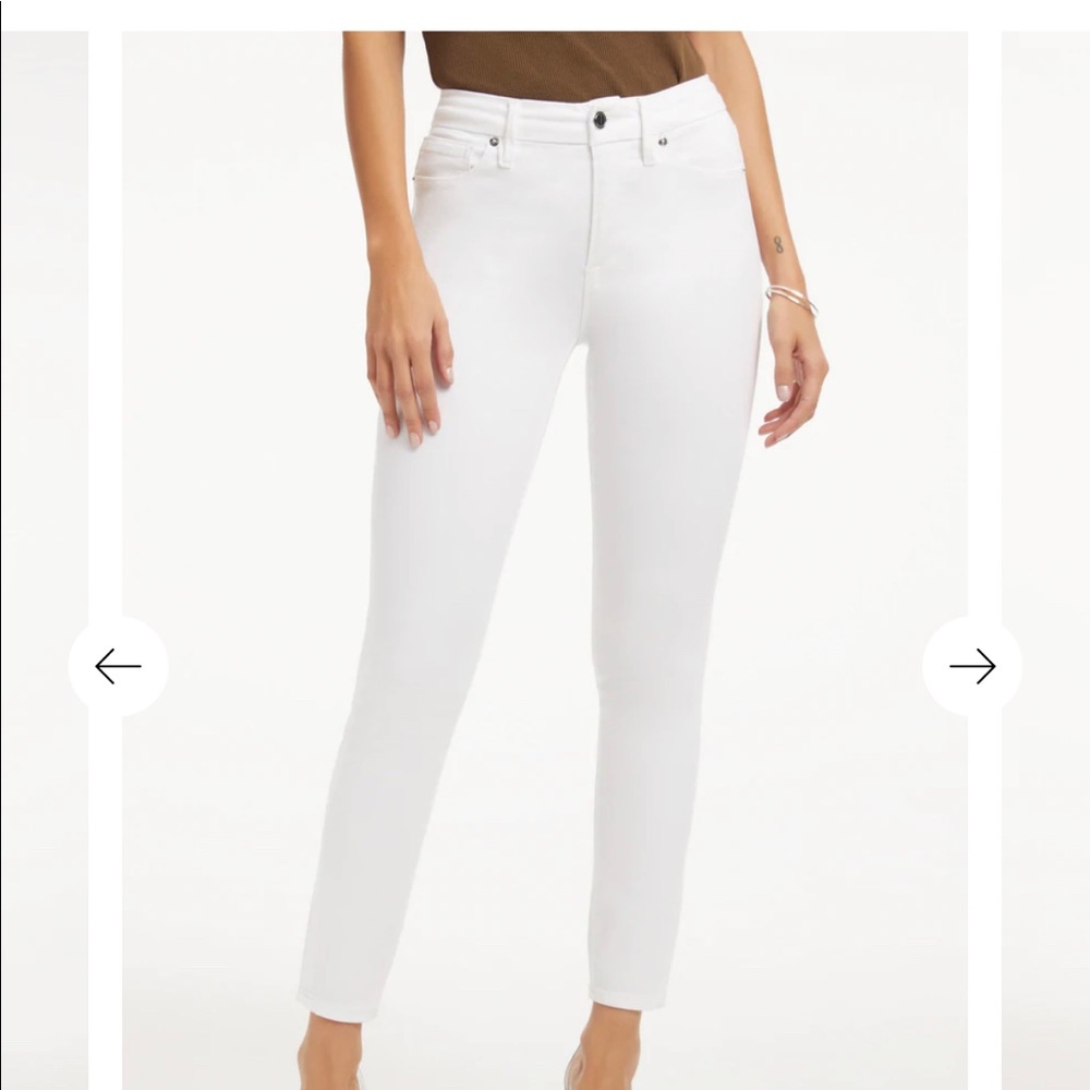 Good American Good Legs Cropped white jeans size 24 or 00